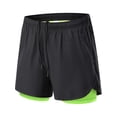 thumbnail image 6 of Mens 2 in 1 Running Shorts Quick Dry Gym Athletic Workout Clothes with Side Pockets, 6 of 8