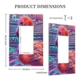 thumbnail image 3 of KLL Digital Flamingo Vibrant Art Pattern Electrical Outlet Covers, 3" x 5" 1 Pack Electric Receptacle Plug Covers for Decorator Receptacle Outlet & Switch-Style U, 3 of 6
