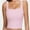 Pink, variant on Women Cropped Tank Tops Sleeveless Square Neck Tanks Basic Crop Tops