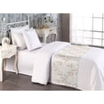 thumbnail image 2 of Leafy Design Bed Runner, Simple Design Delicate Leaves Pattern Grunge Autumnal Themed Print, Decorative Accent Bedding Scarf for Hotels Homes & Guest Rooms, Twin, Eggshell Pale Salmon, by Ambesonne, 2 of 3