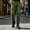 Army Green, variant on Men Cargo Jogger Pants Sevevn Multi Side Flap Pockets Button Waist Solid Twill Fabric Cuffed Ankle Trousers For Hiking Outdoor Work Street Daily Casual Wear