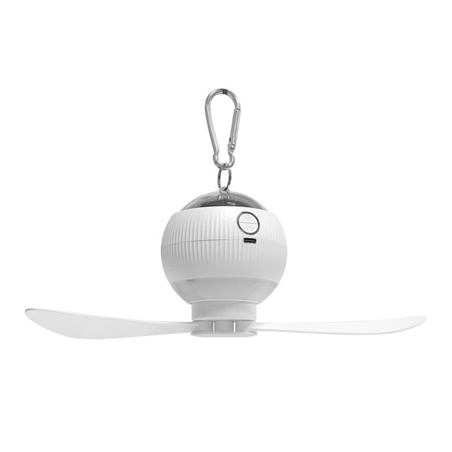 Ventilador de camping Luces de proyección Lámpara de ventilador de tienda de bajo ruido Suministros de viaje al aire libre Ehuebsd Para estrenar