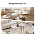 thumbnail image 4 of COSIEST Nesting Coffee Table Set of 2, Round Side Tables for Living Room, Space-Saving Design, 4 of 7