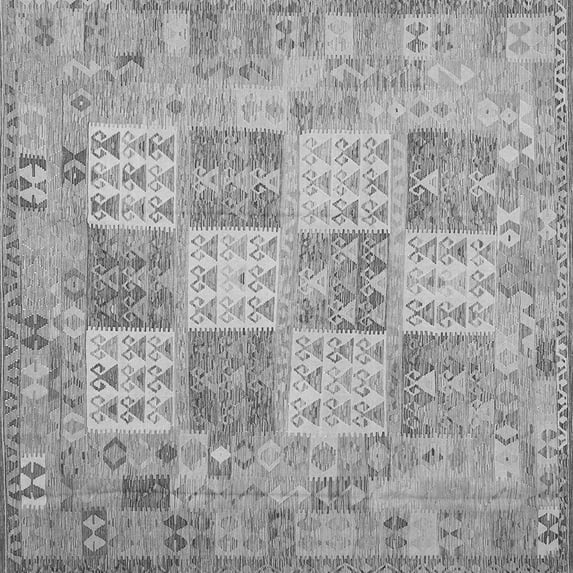 Ahgly Company Indoor Square Southwestern Gray Country Area Rugs, 5' Square