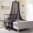 thumbnail image 4 of Mosquito Net for Bed, King Size Bed Canopy Hanging Curtain Netting, Princess Round Hoop Sheer Bed Canopy for All Kids Baby Cribs and Adult Beds Fit Twin, Full, Queen - Black, 4 of 4