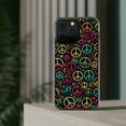 thumbnail image 3 of DistinctInk Clear Hybrid Case for Apple iPhone 14 Plus (6.7" Screen) - Luminous Harmony: Cartoon-like Peace Sign Pattern - Shockproof Protection, 3 of 8
