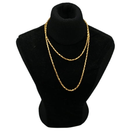 Goldtone Diamond-Box Chain Necklace