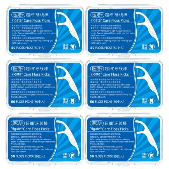 Amdohai 300PCS Floss Stick Toothpicks Tooth Picks Wire Floss Oral Hygiene Tooth Interdental Floss