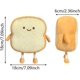 thumbnail image 2 of Cojín en forma de pan, cojín de felpa con forma de pan tostado, cojín de sofá con pan tostado suave, juguete de peluche de pan de algodón PP, para niños, adultos, decoración de la habitación del hog, 2 of 4