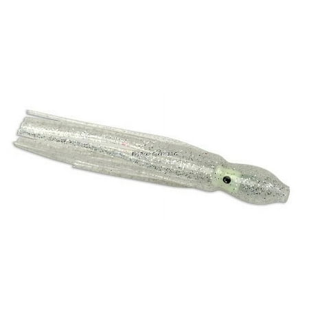 Sea Striker SS35-OS Squid Skirt with Eye 3 Clear/Silver Flake 5/Pack