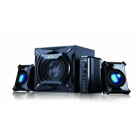 Genius SW-G2.1 2000 2.1 Channel 45 Watts RMS Gaming Woofer Speaker System for Android, Apple Devices, Tablets, Laptops,