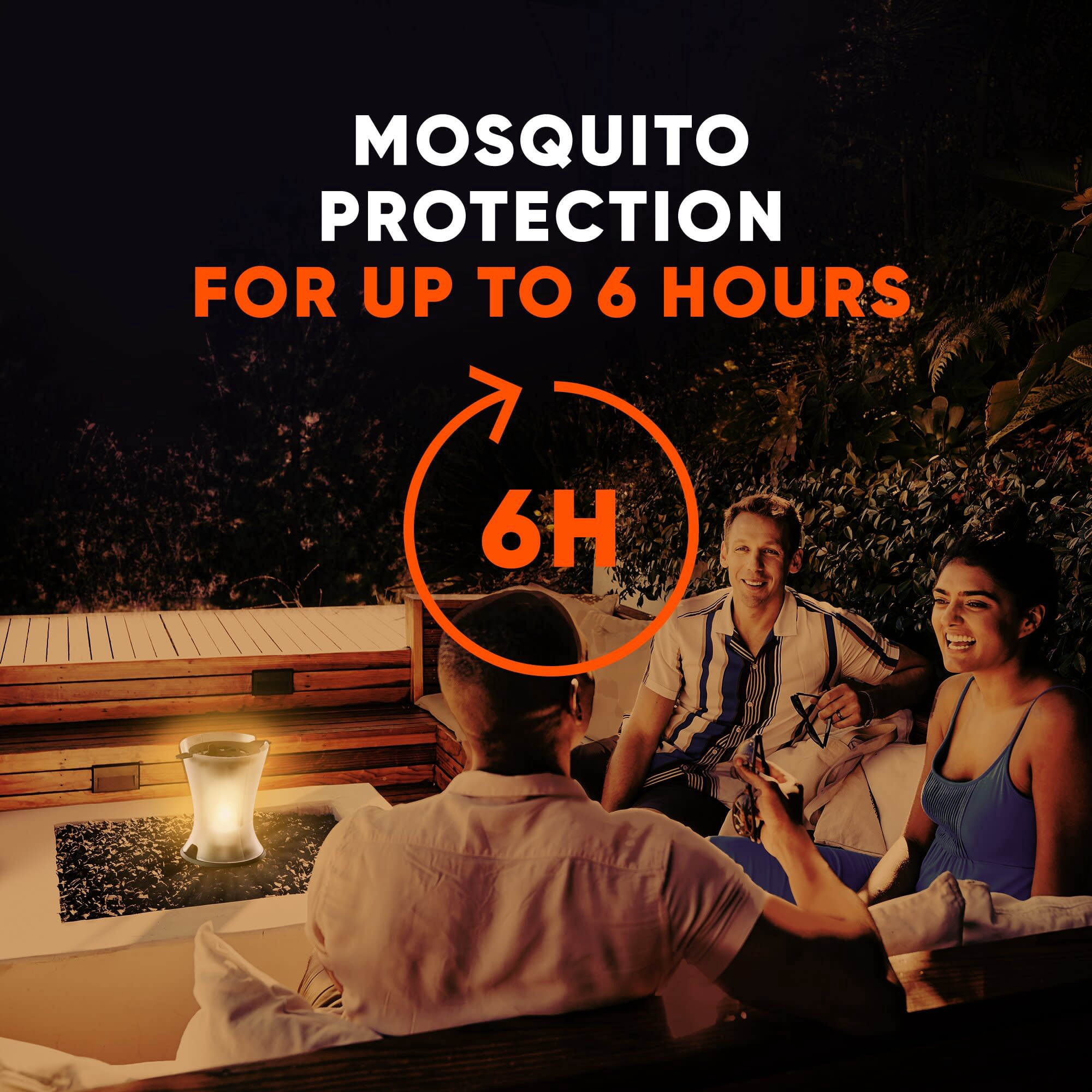 OFF! Mosquito Repellent Lamp & Caddy, Backyard Bug Deterrent Impa Counting 100 Square Feet