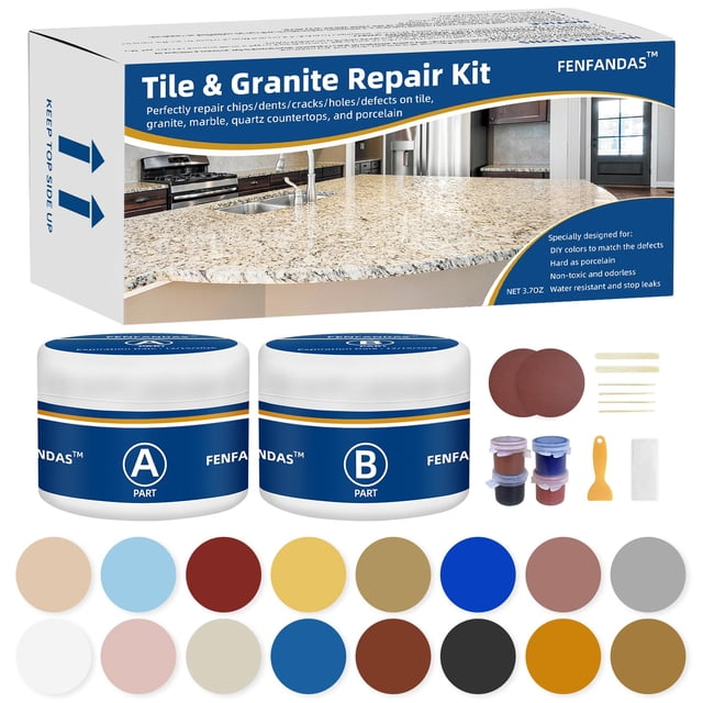 Kit de reparación FENFANDAS Tile & Granite para encimeras y más