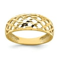 thumbnail image 1 of 14k Yellow Gold Solid Diamond-Cut Wave Pattern Dome Ring Band Size 7, 1 of 3