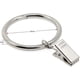 thumbnail image 2 of 20 Pieces Curtain Rings with Clip, Stainless Steel Curtain Hanging Rings with Clips, 38mm Inner Diameter (Silver), 2 of 4