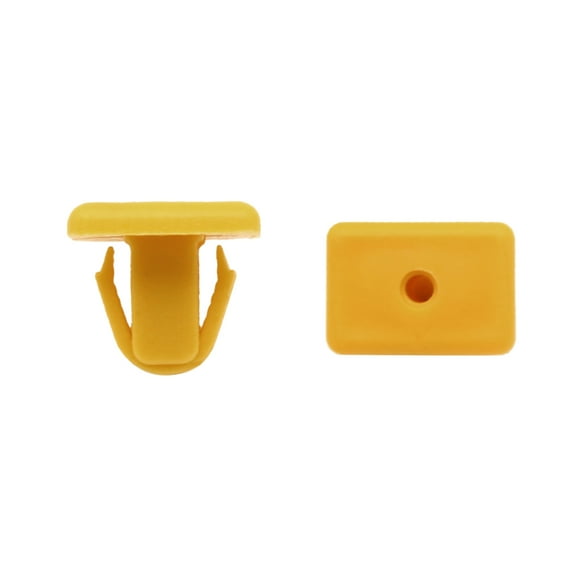 Unique Bargains 20 Pcs Yellow Square Head Plastic Rivets Retainer Clips 12mm x 12mm x 15mm