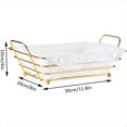 thumbnail image 3 of QUTETN Golden Baskets for Bread Serving Parties Golden Wire Basket for Fruit Vegetables Bread 1, 3 of 4