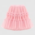 thumbnail image 2 of Godom Girls Flowy Tutu Skirt 2T-14T Layered Mesh Elastic Waist Midi Tulle Skirt Party Twirl Dress,Pink, 2 of 4