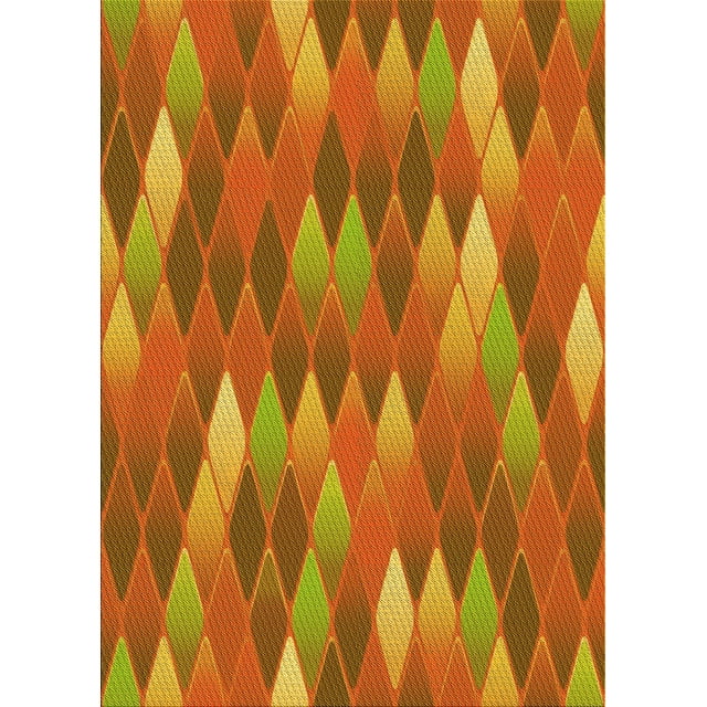 Ahgly Tapis Rectangulaire Lavable en Machine Intérieur Transitionnel Rouge Lave, 8 Pieds x 10 Pieds
