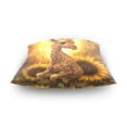 thumbnail image 4 of Wobogo Giraffe Sunflower Illustration Pillowcase Special Crystal Velvet Breathable and Comfortable Bedside Decorations Pillow 16×16in, 4 of 7