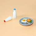 thumbnail image 4 of Juego de escena de resina Sunnimix plato de hamburguesa de huevo 1:12 accesorios miniatura, 4 of 8