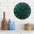 thumbnail image 3 of GZHJMY Hunter Green 1 Wall Clock, PVC Silent Non Ticking 10 Inch Battery Operated Wall Clocks, Easy to Read Clock for Home Kitchen Living Room Bathroom Office Decor, 3 of 6