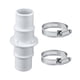 thumbnail image 2 of Adaptador de conexión para manguera de piscina, adaptador de manguera de repuesto de 1-1/4 o 1-1/2 pulgadas con 2 abrazaderas de manguera, 2 of 9