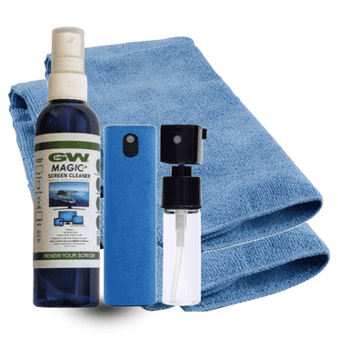 GW MAX Screen Cleaner Kit with 2-in-1 Touchscreen Cleaner - Laptop Screen Cleaner, Car Screen Cleaner, LED, LCD, OLED, Smart TV Monitor, MacBook, iPad and Electronic Devices, 4 oz Spray Bottle
