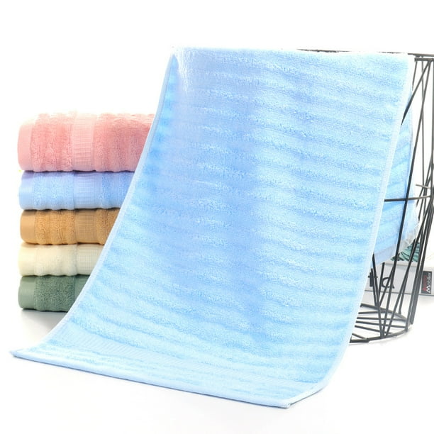 Nvzi 1 toalla de baño multiusos para uso en el baño, fitness, deportes, toalla de fibra de bambú para niños, 19,69 x 9,84 pulgadas (azul)