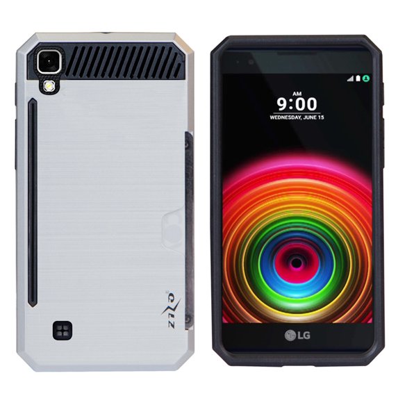 LG Tribute HD Case, Zizo METALLIC HYBRID Cover w/ Card Slot And ID Holder - Heavy Duty w/Slim Dual Layer Wallet Case- LG Tribute HD LS676 / LG X Style