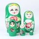thumbnail image 4 of Juego de muñecas rusas Matryoshka de anidación, decoración pintada a mano, 5 uds. (verde) Likrtyny juguetes de los niños, 4 of 9