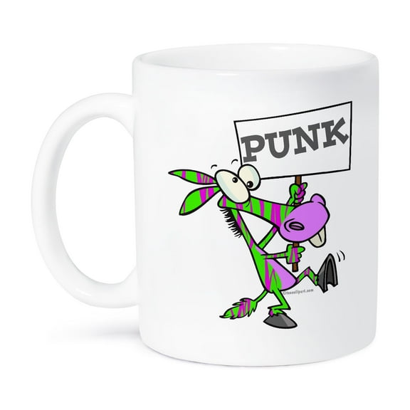 3dRose, Punk Ass Funky Donkey Cartoon, 15oz Mug