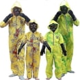 thumbnail image 1 of 2025 Biohazard Virus Nuclear Radiation Infected Costume Halloween Adult Kids Zombie Outfit Family Cosplay Red Green Blood S-, 1 of 5