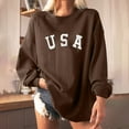 thumbnail image 2 of Lindreshi Sweatshirts for Women Women Tops Casual Long Sleeve Letter Printing Sweatshirt Pullover Shirts Blouse, 2 of 9