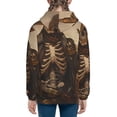 thumbnail image 6 of Picia Western Skull Cowboy for Boys Fashion Full-zip Hoodies & Sweatshirts with Kangaroo Pocket,Zip-up Hooded Sweatshirt for Kid, Moisture Wicking & Breathable-Medium, 6 of 6