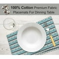 thumbnail image 6 of Ruvanti Placemats 100% Cotton 13x19 inch, Dining Table Placemats Set of 6, Modern Place Mats for Dining Table Décor, Kitchen & Table Linens, Coffee Mat for Christmas Dinners – Kite, 6 of 8