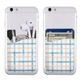 thumbnail image 5 of YFYANG Universal Adhesive Cell Phone Card Holder, Watercolor Vintage Plaid Leather Cell Phone Wallet Sticker, 5 of 6