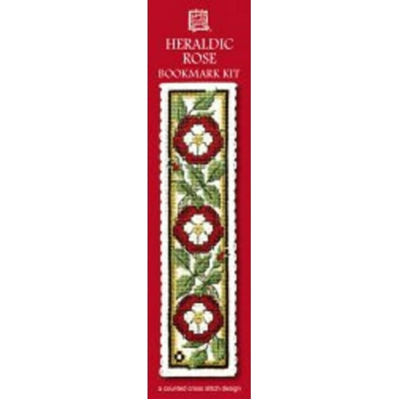 Textile Heritage Heraldic Rose Counted Cross Stitch Bookmark Kit