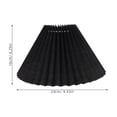 thumbnail image 2 of Black Pleated Fabric Lamp Shade with Iron Trim for Table Lamps, Chandeliers, Wall and Floor Lamps, Elegant Lighting Decor, 2 of 7