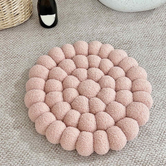 Fiudx Cojín de Suelo de Lino y Algodón, Suave y Cómodo, con Recuperación Rápida, Multiusos, Ideal para Sala de Estar, Oficina y Dormitorio, Ideal para Meditación, 40 X 40 Cm.