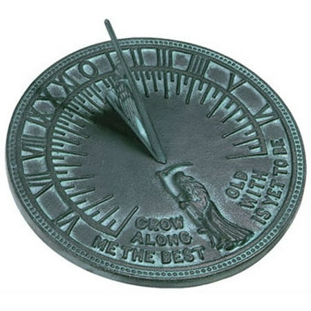 - Rome Rome Father Time Sundial - Cast Iron with Verdigris