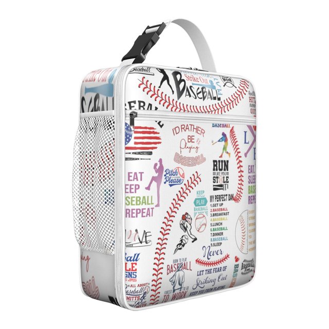 Team Sports Lunch Box Gift Set - Insulated Cooler Bag for Baseball, Football, Basketball, Volleyball Fans - Personalized Team Meal Tote Idea