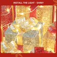 thumbnail image 4 of ZOUSSIQI Set of 3 Christmas Lighted Gift Boxes, Christmas Lighted Gift Boxes with Bow, Pre Lit Present Boxes, Christmas Boxes Decorations for Outdoor Indoor Christmas Tree Yard Home CA919-9357, 4 of 9