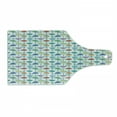 thumbnail image 1 of Umbrella Cutting Board, Parasol Pattern in the Rain Cartoon Style Colorful Motifs in Cloud Cumulus Design, Decorative Tempered Glass Cutting and Serving Board, in 3 Sizes, by Ambesonne, 1 of 2