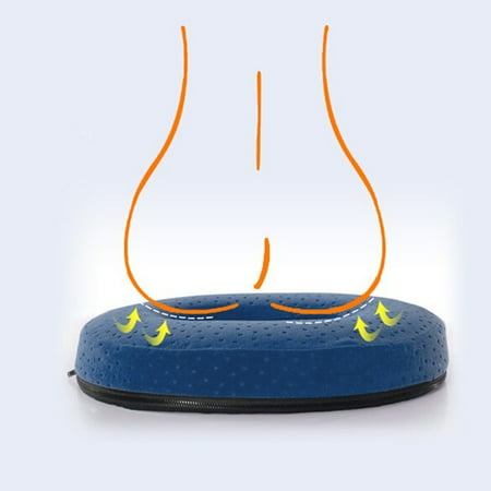 Seat Donut Donut Seat Cushion Comfort Memory Foam Pain Relief Pillow For Back, Tailbone, Pregnancy, Prostate, Surgery ()