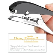 Matoen Single Hole Puncher, Circle Paper Punches Handheld Hole Paper Punch Puncher with 8 Sheet Capacity Office Perforating Machines for Craft Paper Tags Clothing Ticket