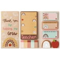 thumbnail image 1 of Sticky Notes Set, Animal Self-Stick Notes Pads Divider Tabs Bundle Writing Memo Pad Page Marker Teacher Appreciation Gift Sticky Notes Small, Posted Notes, Boho Office Supplies, Brown, 1 of 5