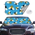 thumbnail image 2 of Balery Flying Bees Windshield Sun Shade, Car Front Window Sunshade Cover ,Automotive Interior Portected Blocks Uv Rays For Car Pickup Truck Suv Accessories- Medium, 2 of 7