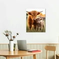 thumbnail image 2 of Nawypu Highland Cow Canvas Wall Art - Animal Print Pictures Highland Cattle Photo Framed Black and White Artwork Painting for Living Room, 2 of 4
