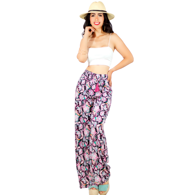 PANTALONES RELAJADOS PARA MUJER DE DISEÑO UNICO WIDE LEGS DE CINTURA ALTA